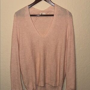 Women's V-Neck Sweater - Peach